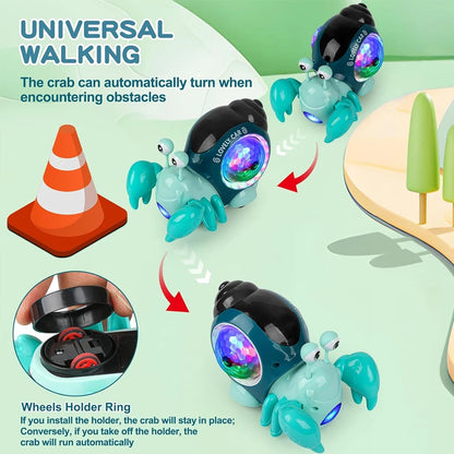 Luminous Snail Toy,Baby Electric Snail Toy, 2025 New Crawling Snail Toys,Musical Crawling Toys,Moving Interactive Sensory Toy