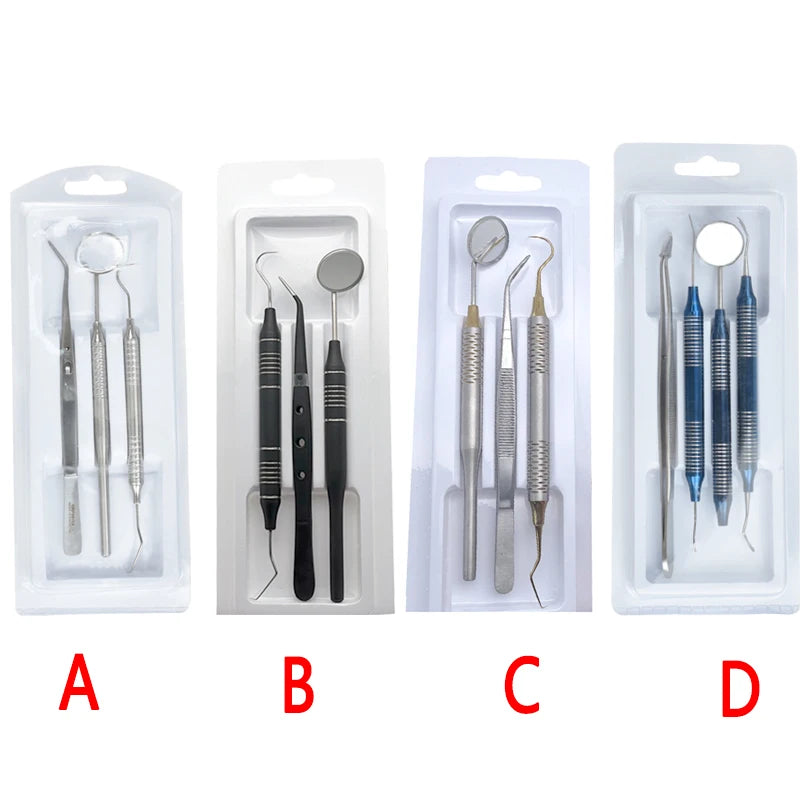 Dental Oral Cleaning Kit Scraper Mirror Scaler Set Plaque Remover Stainless Steel Care High Temperature Dentist Oral Care Tools