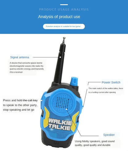 A Pair 50M Walkie Talkies Mini Portable Handheld Two-Way Radio Toy For Kids Children‘s Day Birthday Gifts Outdoor Interphone Toy