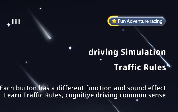 Racing Spaceship Adventure Simulation Steering Wheel Driving Car Games Educational the Race Car Toys Children Christmas Gifts