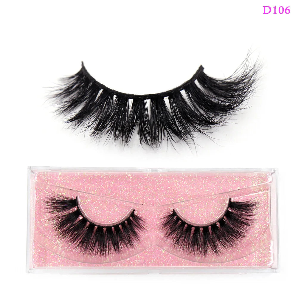 LEHUAMAO Eyelashes 3D Mink Lashes Criss-cross Strands Cruelty Free High Volume Mink Lashes Soft Dramatic Eye lashes Makeup D101