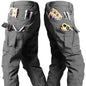 Winter Tactical Pants Men Shark Skin Soft Shell Cargo Trousers Outdoor Multi-pocket Windproof Waterproof Combat Pant S-4XL