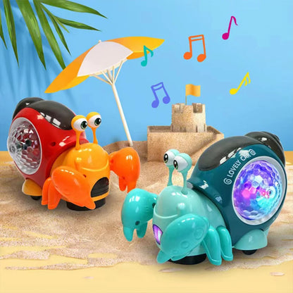 Luminous Snail Toy,Baby Electric Snail Toy, 2025 New Crawling Snail Toys,Musical Crawling Toys,Moving Interactive Sensory Toy