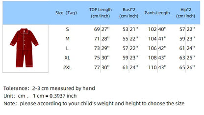 2025 Custom Christmas Pyjamas For Family Red Velvet Warm Kids Sets Boy Girl Clothes Xmas Set Children Costume Casual Homewear