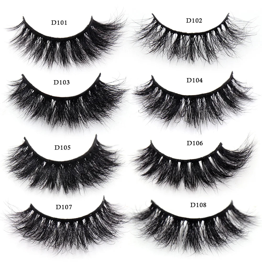 LEHUAMAO Eyelashes 3D Mink Lashes Criss-cross Strands Cruelty Free High Volume Mink Lashes Soft Dramatic Eye lashes Makeup D101