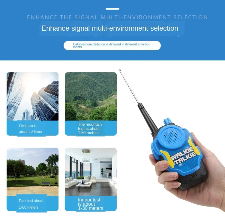 A Pair 50M Walkie Talkies Mini Portable Handheld Two-Way Radio Toy For Kids Children‘s Day Birthday Gifts Outdoor Interphone Toy