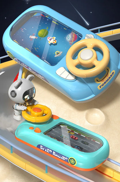 Racing Spaceship Adventure Simulation Steering Wheel Driving Car Games Educational the Race Car Toys Children Christmas Gifts