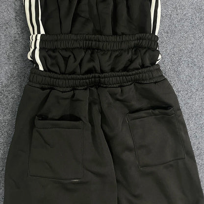 Trendy Wide Leg Pants Three Waist Letter Print Street Style Fashionable Sweatpants