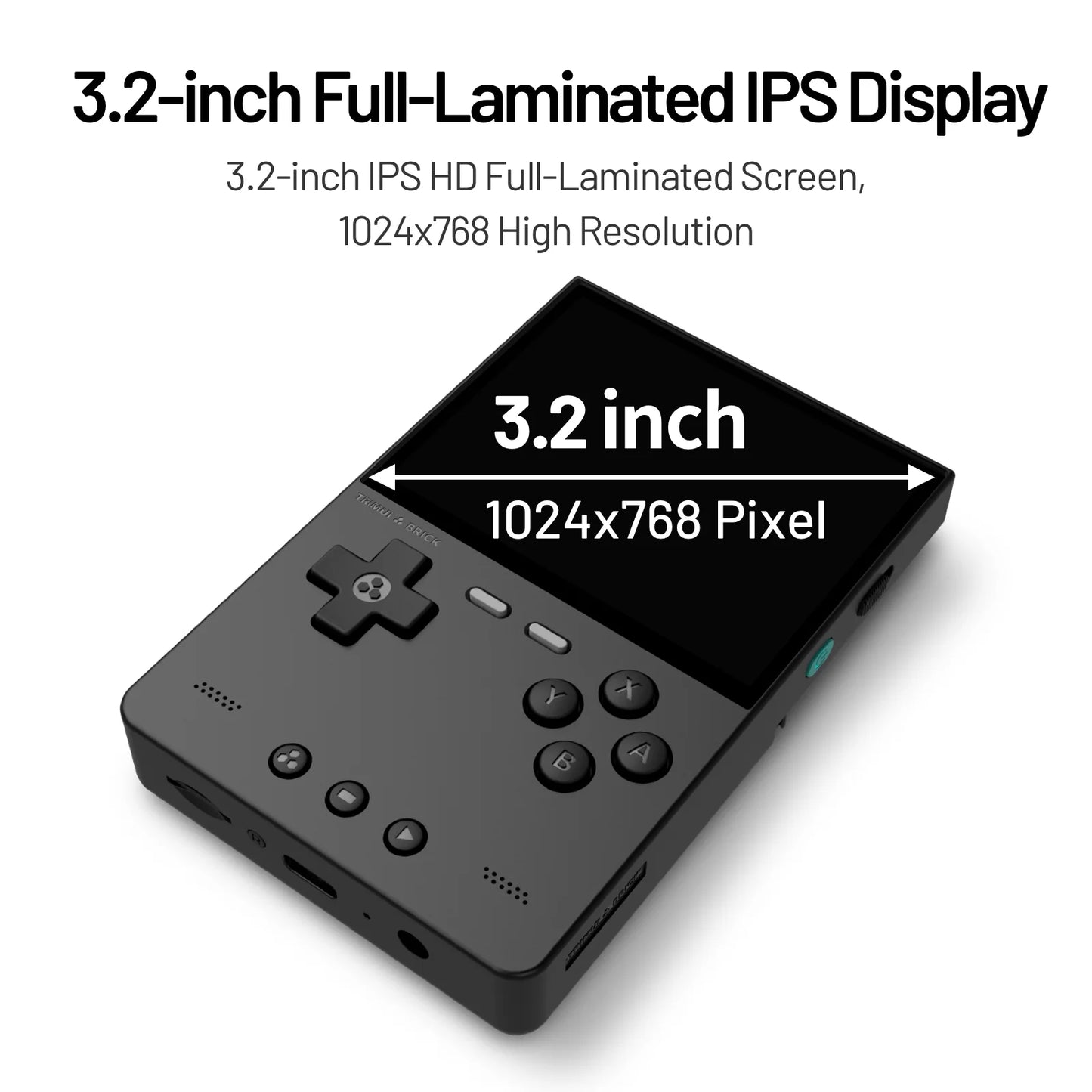 TRIMUI BRICK Portable Retro Game Console 400PPI IPS Screen Linux System 3000mAh Long-life Battery Mood LED Effect Gift Keycaps