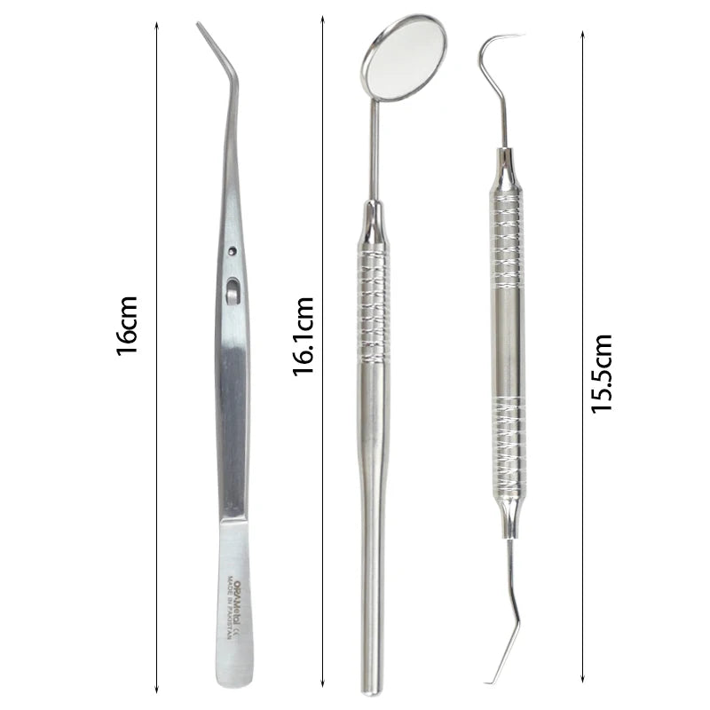 Dental Oral Cleaning Kit Scraper Mirror Scaler Set Plaque Remover Stainless Steel Care High Temperature Dentist Oral Care Tools