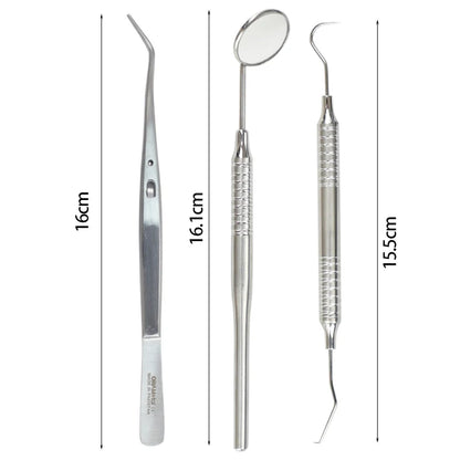 Dental Oral Cleaning Kit Scraper Mirror Scaler Set Plaque Remover Stainless Steel Care High Temperature Dentist Oral Care Tools
