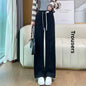 Thickened Corduroy Wide Leg Pants Women's Spring Autumn Fleece Lined Straight Narrow Version Winter Comfortable Trousers