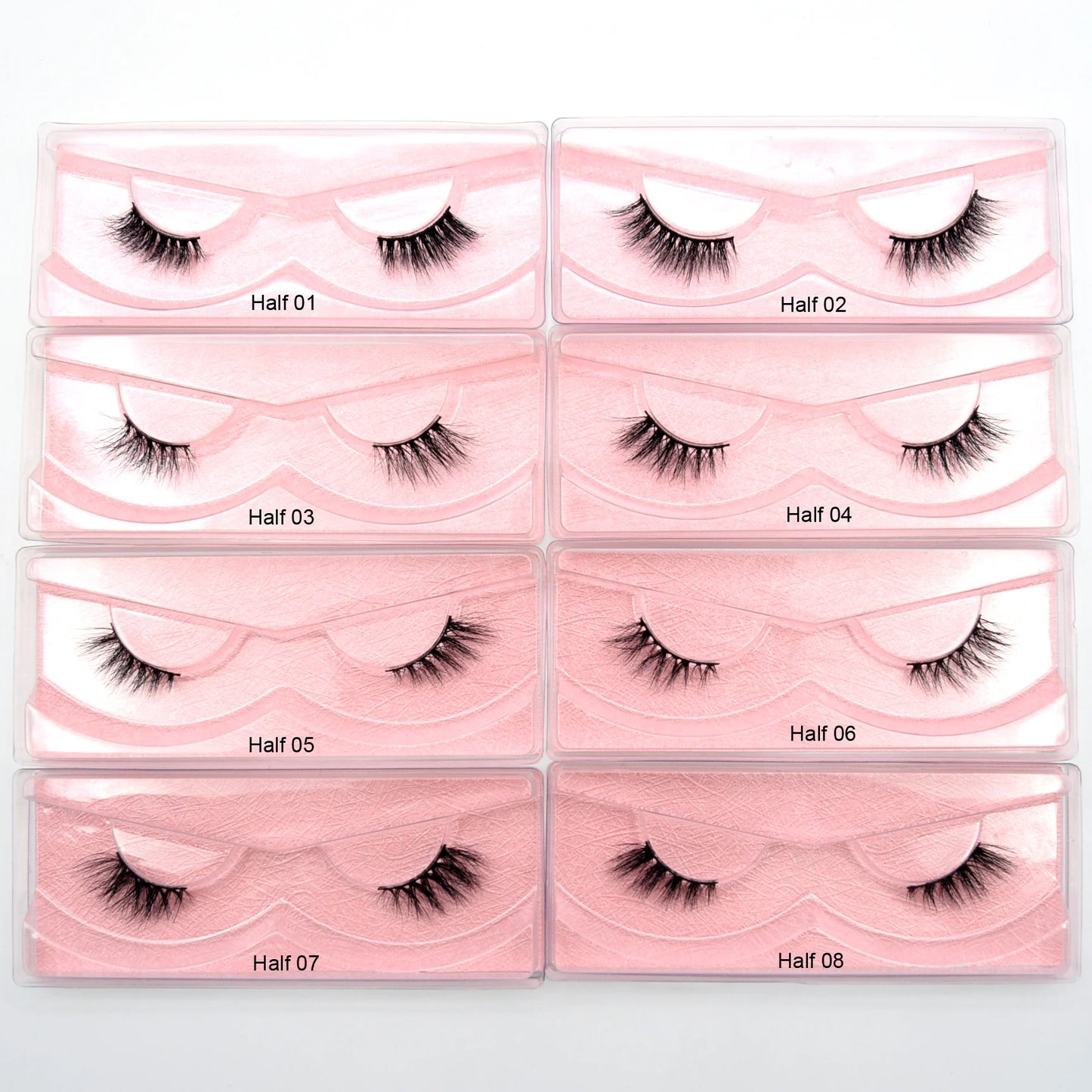 10 Pairs/Lot Visofree Half Lashes Wispy Natural Mink Half False Eyelashes Vegan Fake Eyelash Fluttery Half Lash Extension Makeup