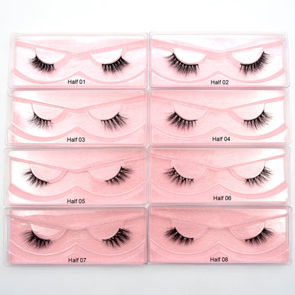 10 Pairs/Lot Visofree Half Lashes Wispy Natural Mink Half False Eyelashes Vegan Fake Eyelash Fluttery Half Lash Extension Makeup