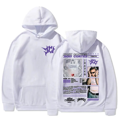 Rapper Jhay Cortez Jhayco Album 2025 Tour Merch Hoodies Harajuku Hip Hop Punk Sweatshirts Casual Comfort Fleece Pullovers Hoodie