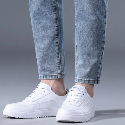 Classic five bag denim Ankle length Slim Fit Small Legs Skinny Men Stretch Jeans Vintage Men's Cropped  9 Points Retro Pants new