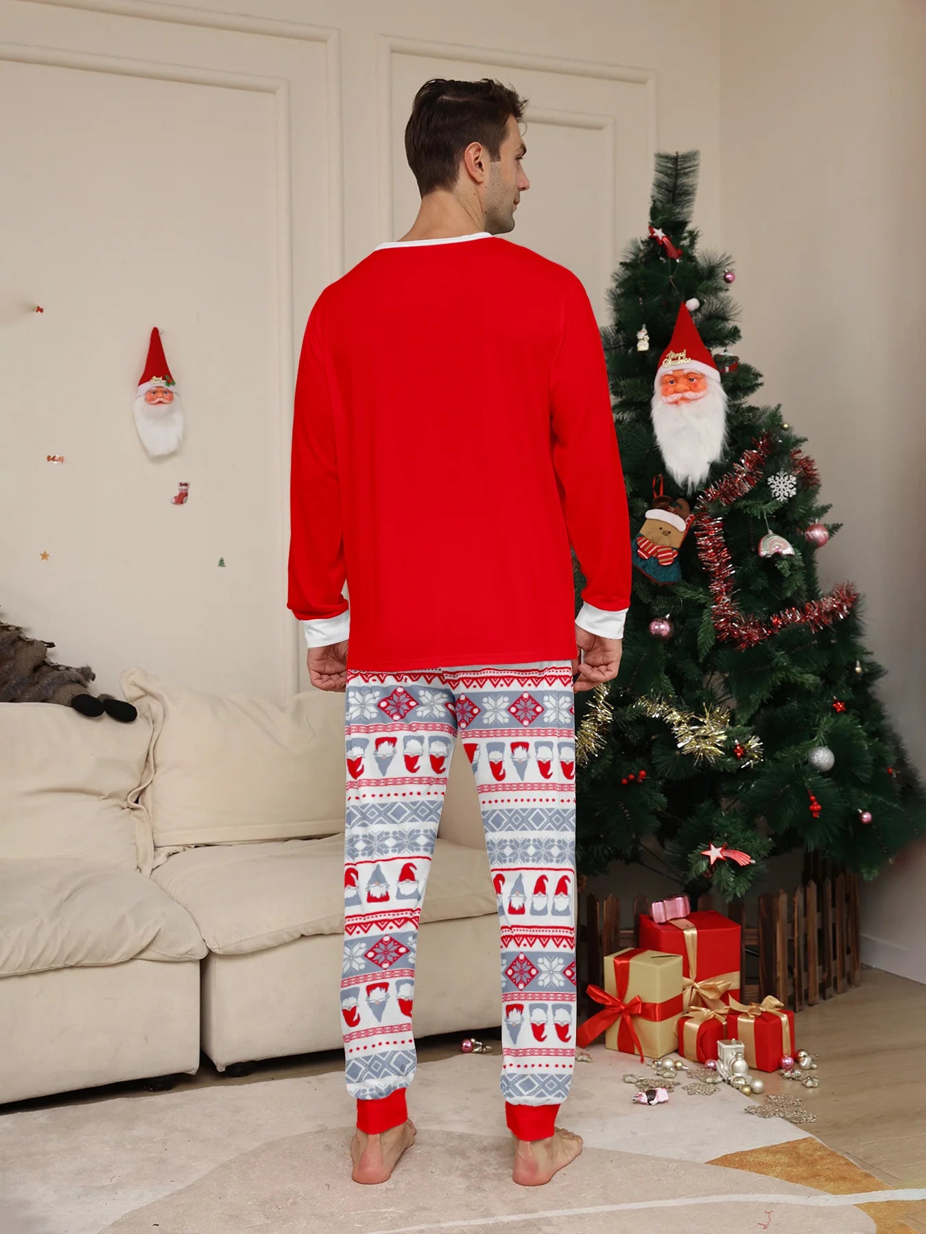 Christmas Family Matching Outfits Pajamas Clothing Sets 2024 Cartoon Print Mother Kid Baby Xmas Family Look Sleepwear Pyjamas