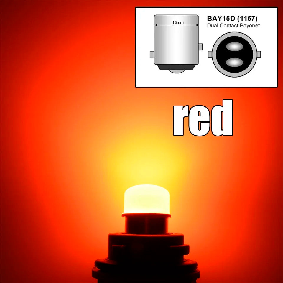 1/4Pcs P21/5W Led 1157 High Bright Car Light BAY15D 1156 P21W Ba15S Bulb SMD Auto Reverse Turn Signal Drop Shipping Supported