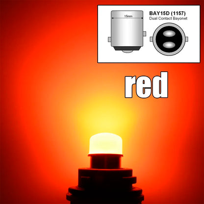 1/4Pcs P21/5W Led 1157 High Bright Car Light BAY15D 1156 P21W Ba15S Bulb SMD Auto Reverse Turn Signal Drop Shipping Supported