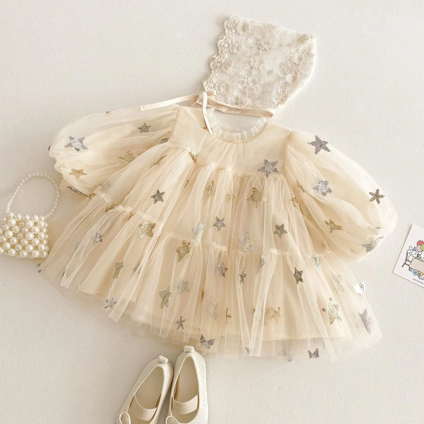 5624 Baby Girls' Dress 2025 New Spring Summer New Gauze Baby Girl's Princess Clothes 0-5Year Kid's Dress