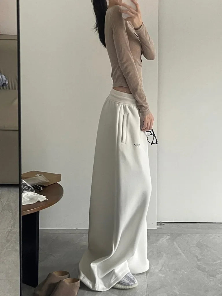 High Quality American Sporty Casual Pants Women's Loose Wide Leg Pants Jazz Dance Loose Trousers Autumn Seasonal Wear