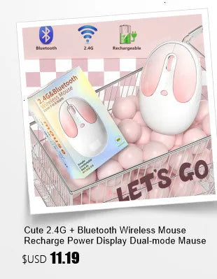 Cute Cat 2.4G Wireless Bluetooth Tri-mode Mouse Creative kitten Mause Ergonomic USB 1200 DPI Mice For PC Laptop Kid Friend Gifts