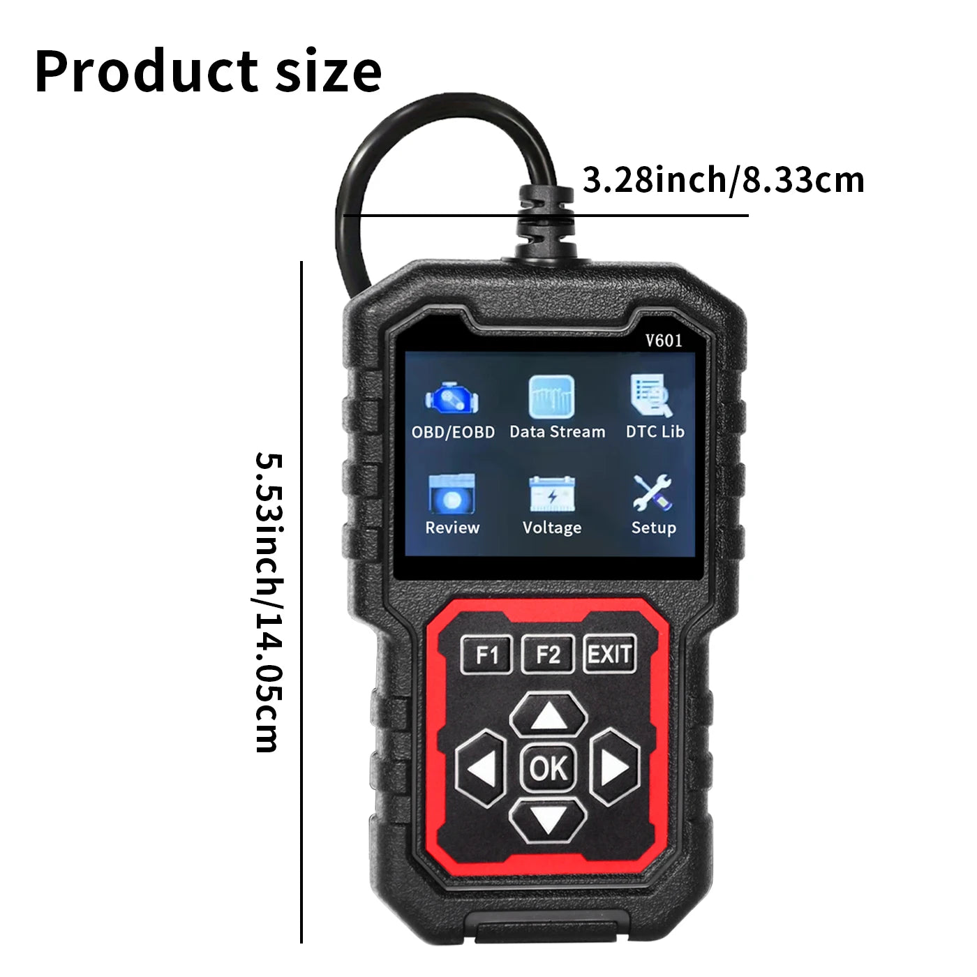 Professional Obd2 Scanner, a Car Fault Code Reader Diagnostic Tool That Has Supported the Obd Ii Protocol since 1996, Supports Reading and Clearing Fault Codes, Battery Testing, No Battery Power Required, USB Powered