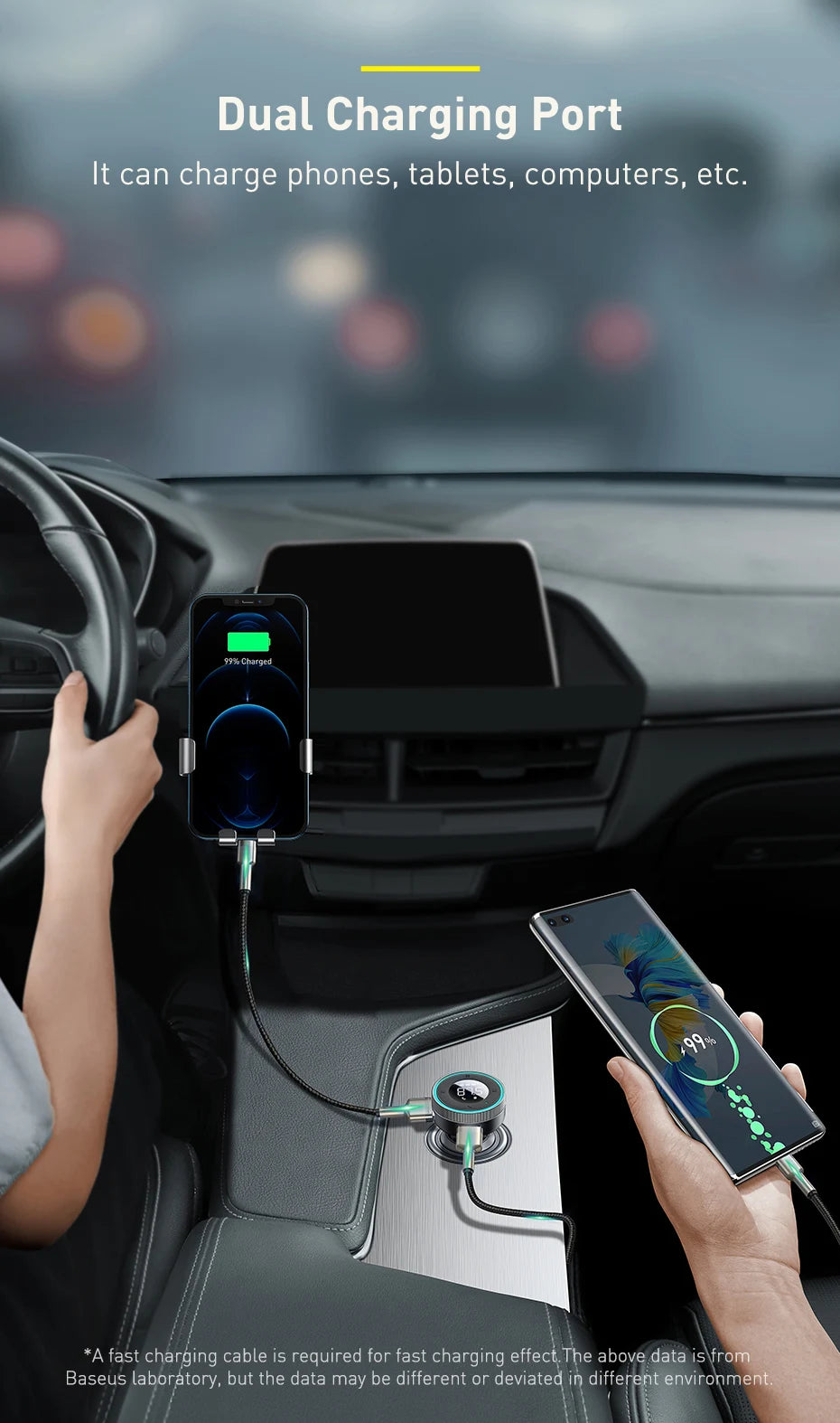 Baseus FM Transmitter Car Wireless Bluetooth 5.0 FM Aux Radio Modulator USB Fast Charger Auto HandsFree Audio MP3 Player Car Kit