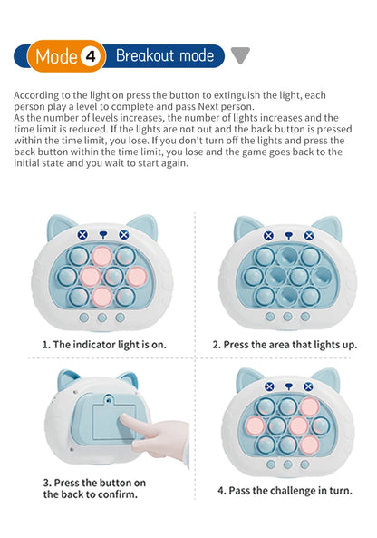 Quick Push Game Machine Silicone Press Toy Boys and Girls Children's Party Toy Electronic Sound Toy Fingertip Ground Mouse Toy