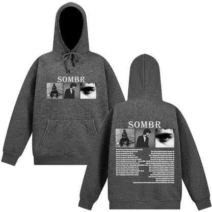 Sombr Merch Live 2025 Tour Hoodie Men Women Fashion Pullover Long-sleeved Loose Casual Oversized Hip-hop Sportswear Streetwear