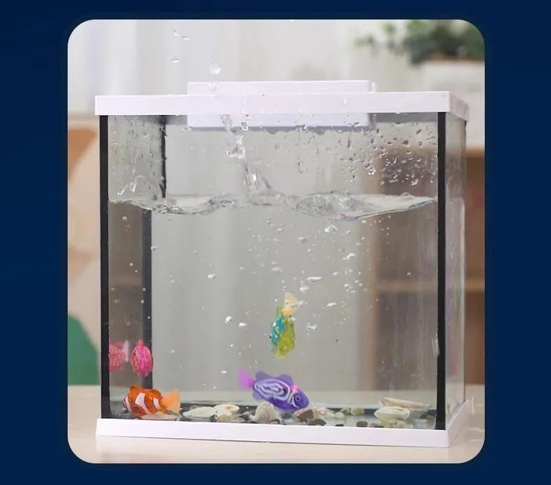 Luminous Kids Toys Electronic Swimming Fish Activated Glow Pet Toy for Kids & Cats, Bath/Pool Interactive Toy, Baby Shower Gift