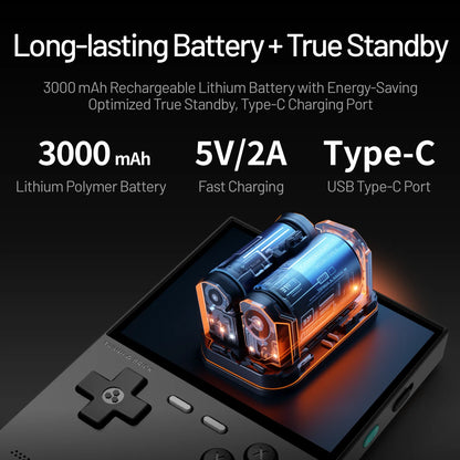 TRIMUI BRICK Portable Retro Game Console 400PPI IPS Screen Linux System 3000mAh Long-life Battery Mood LED Effect Gift Keycaps