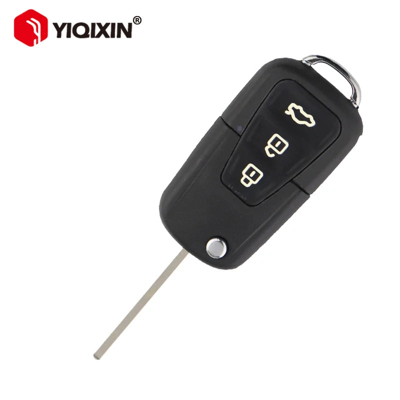 YIQIXIN 3 Buttons Flip Folding Car Key Shell For Lifan X60 X50 Replacement Remote Key Fob Case Cover With Uncut Blade
