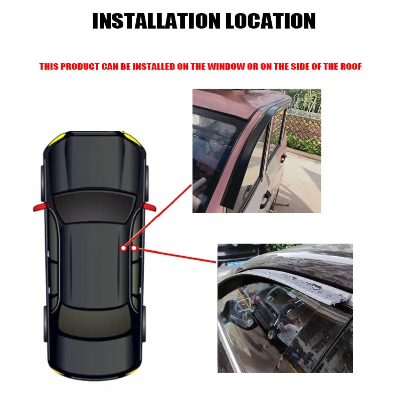 Universal Rainproof Strip For Car Door Side Window Seal Adhesive Rubber Weather Guard Trim For Car Sealing Sticker Accessories