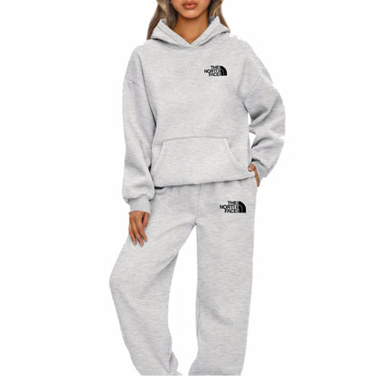 Women Hoodies Two Piece Sets High Quality Printing Hooded mans Sweatshirt Sweatpants Casual Suit Female Outwear and Trousers