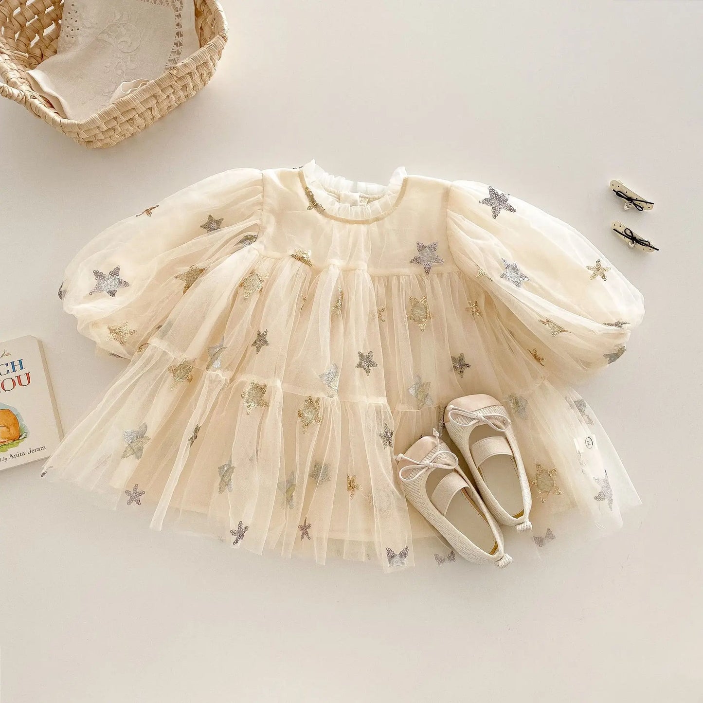 5624 Baby Girls' Dress 2025 New Spring Summer New Gauze Baby Girl's Princess Clothes 0-5Year Kid's Dress