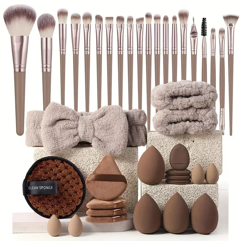 20/40PC makeup tool set large and small beauty sponges for flawless makeup application and removal of makeup full set of tools