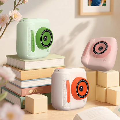 Kids Camera Toy 2.4 Inch IPS Screen 10X Zoom Dual Lens Video Recorder Instant Print Digital Camera for Kid Best Brithday Gifts