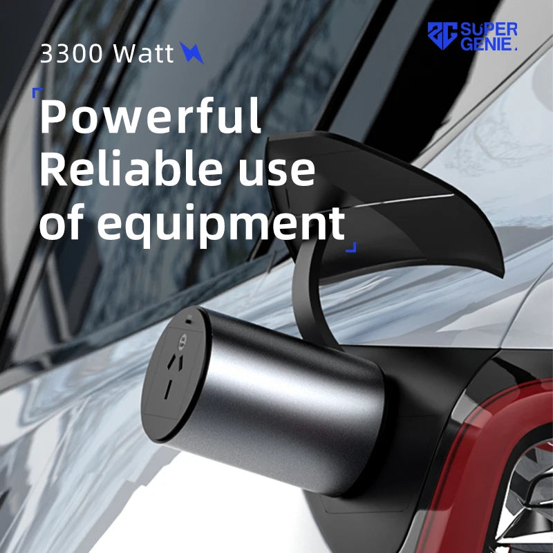 SUPER GENIE BYD MG4 Hyundai Electric AC Car Discharge V2L Socket For Outdoor Camping Convert EV To AC Outlet Charger