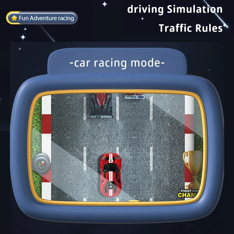 Racing Spaceship Adventure Simulation Steering Wheel Driving Car Games Educational the Race Car Toys Children Christmas Gifts