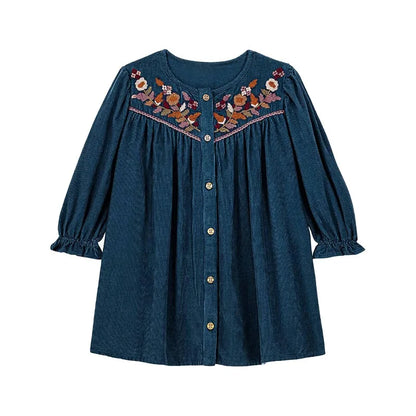 Kids Sweaters 2025 Winter Autumn LM Embroidery Girls Princess Dress Fashion Handmade Cardigan Knit Outwear Coat Clothing