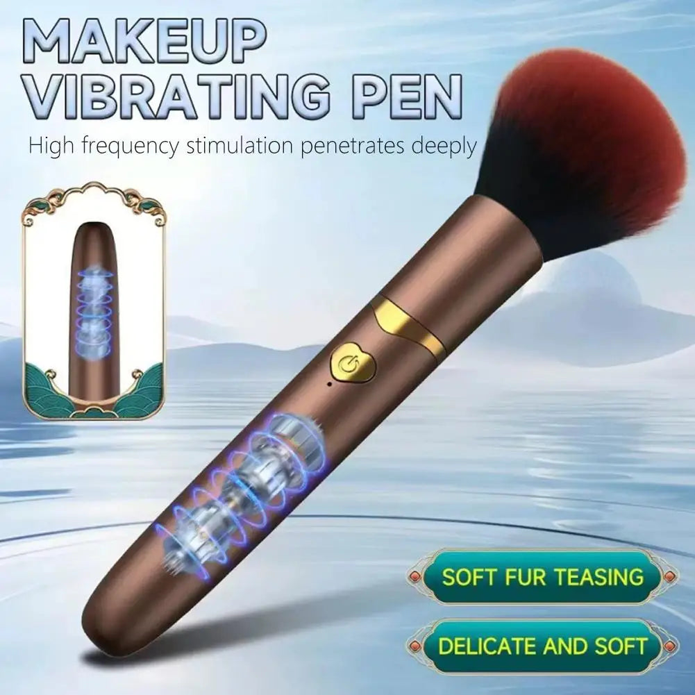 Electric Makeup Brush For Concealer Powder Or Blush, 10 Gears Vibration Rechargeable Foundation Brush For Blending, Contouring