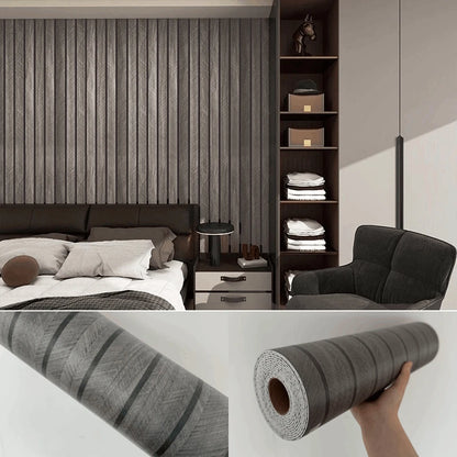 3/5M Thickened Foam Grille Peel and Stick Wallpaper Wall Stickers Wood Grain Wall Papers Home Decor Walls Background Renovation