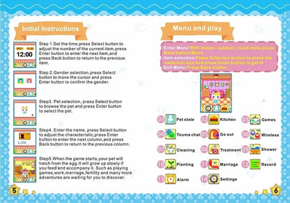 Electronic Virtual Pet With Color Screen Game Pocket Interactive Virtual Pet Dating Game Machine Kids Game Toys Girls