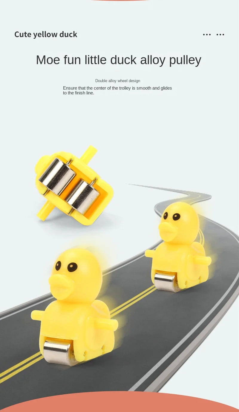 Electric Duck Track Rail Racing Slide Duckling Climbing Stairs Baby Toy LED Lights Musical Slide Roller Coaster Toys for Gift