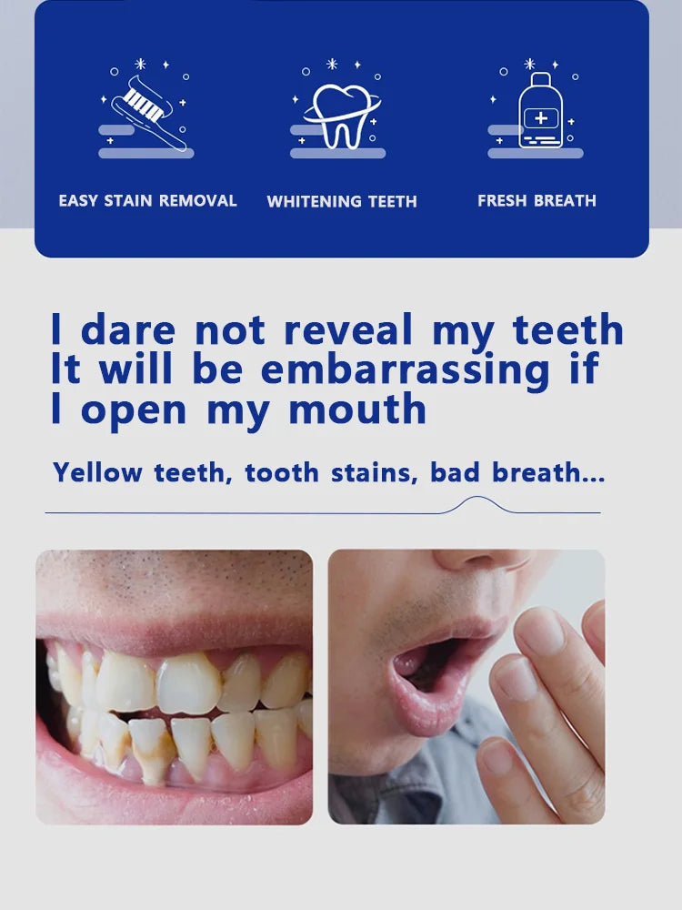 2025 New Formula 7-Day Whitening Essence Gel – Effectively removes coffee, tea, and tobacco stains, protects tooth enamel and p