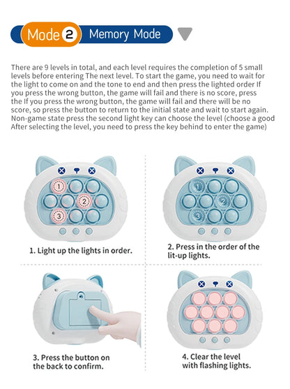 Quick Push Game Machine Silicone Press Toy Boys and Girls Children's Party Toy Electronic Sound Toy Fingertip Ground Mouse Toy