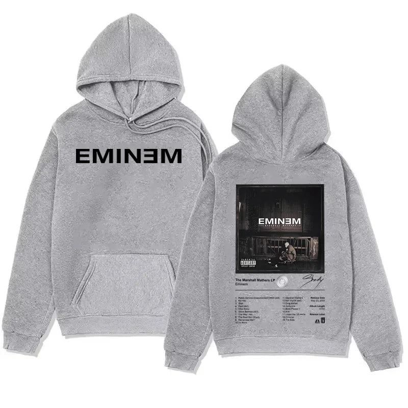 Eminem Merch Rap Music Hoodie Men Women Album Graphic Print Streetwear Unisex Warm Winter Sweatshirt ZYWY08