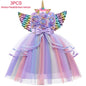 Elegant Children Princess Dress For Girls Birthday Evening Party Flower Girls Wedding Dress UP Kids Carnival Costume Vestidos