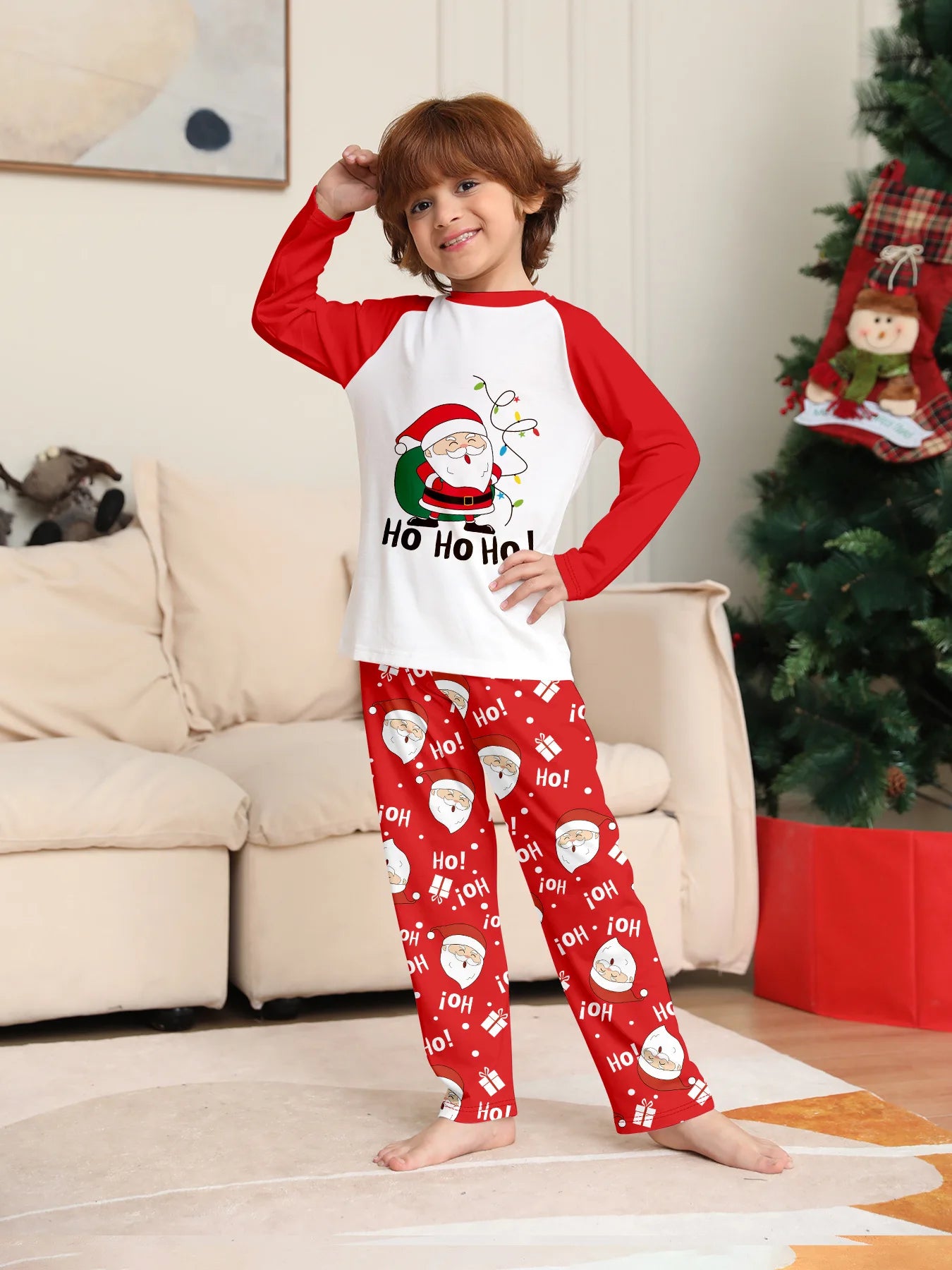 Christmas Family Matching Outfits Pajamas Clothing Sets 2024 Cartoon Print Mother Kid Baby Xmas Family Look Sleepwear Pyjamas